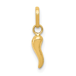 14k 3D Italian Horn Charm