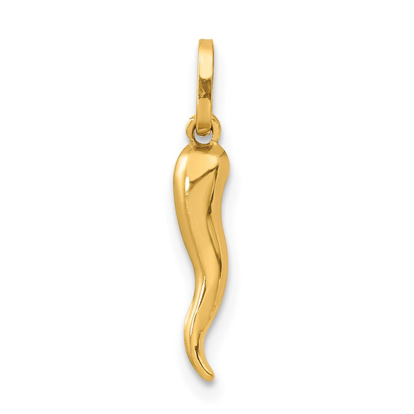 14k 3D Italian Horn Charm