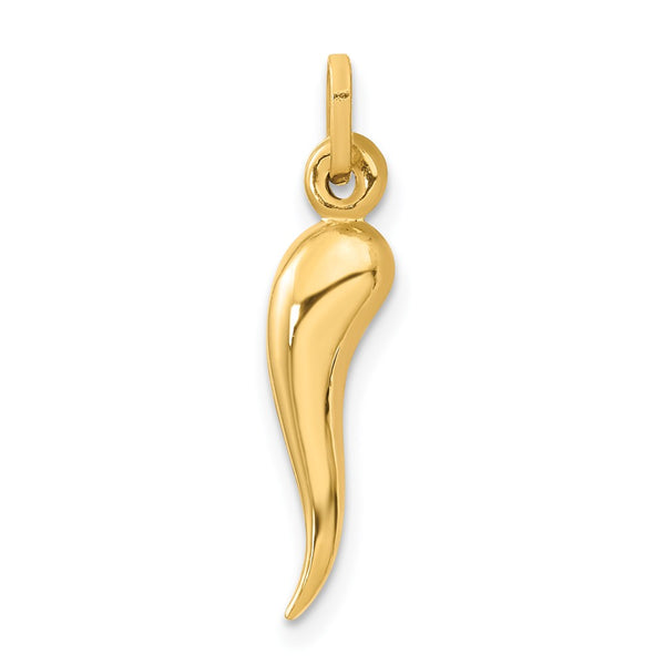 14k 3D Italian Horn Charm