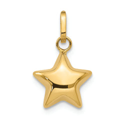 14k 3D Puffed Star Charm