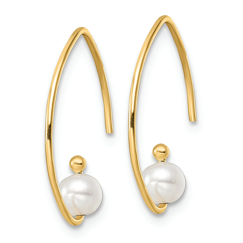 14k Freshwater Cultured Pearl Wire Earrings