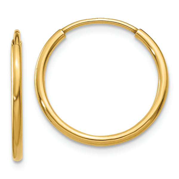 14k 1.25mm Endless Hoop Earring