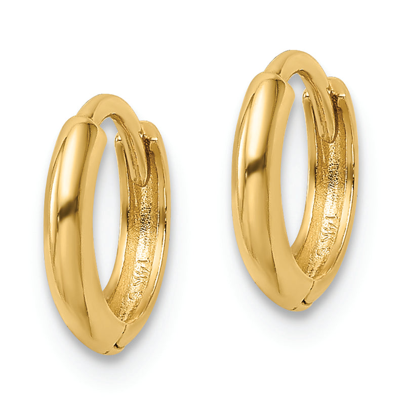 14k Polished Hinged Hoop Earrings