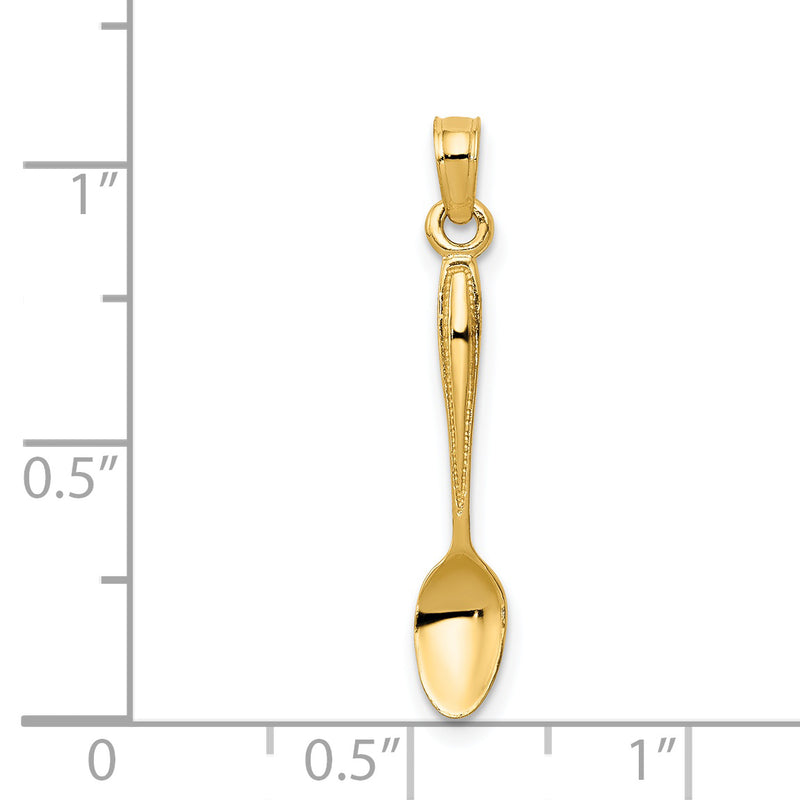 14K 3-D Table Spoon Pendant