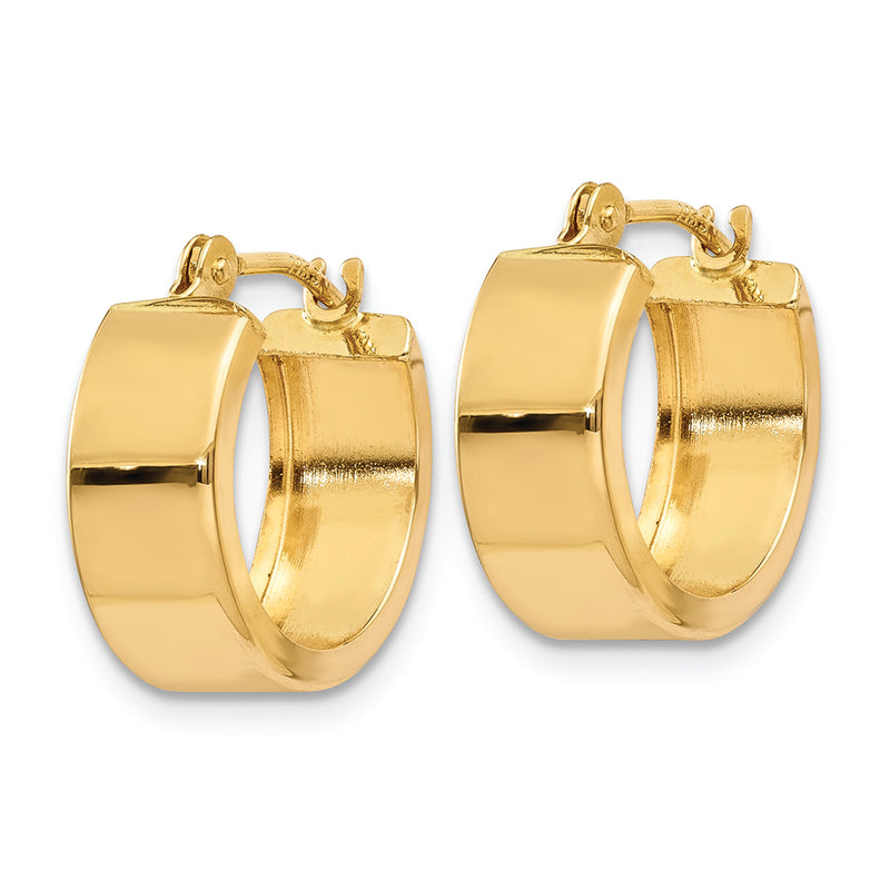 14k Polished Hoop Earrings