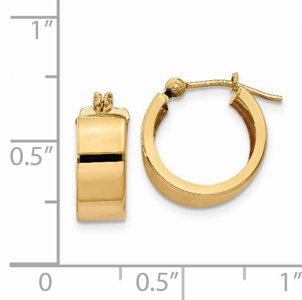 14k Polished Hoop Earrings