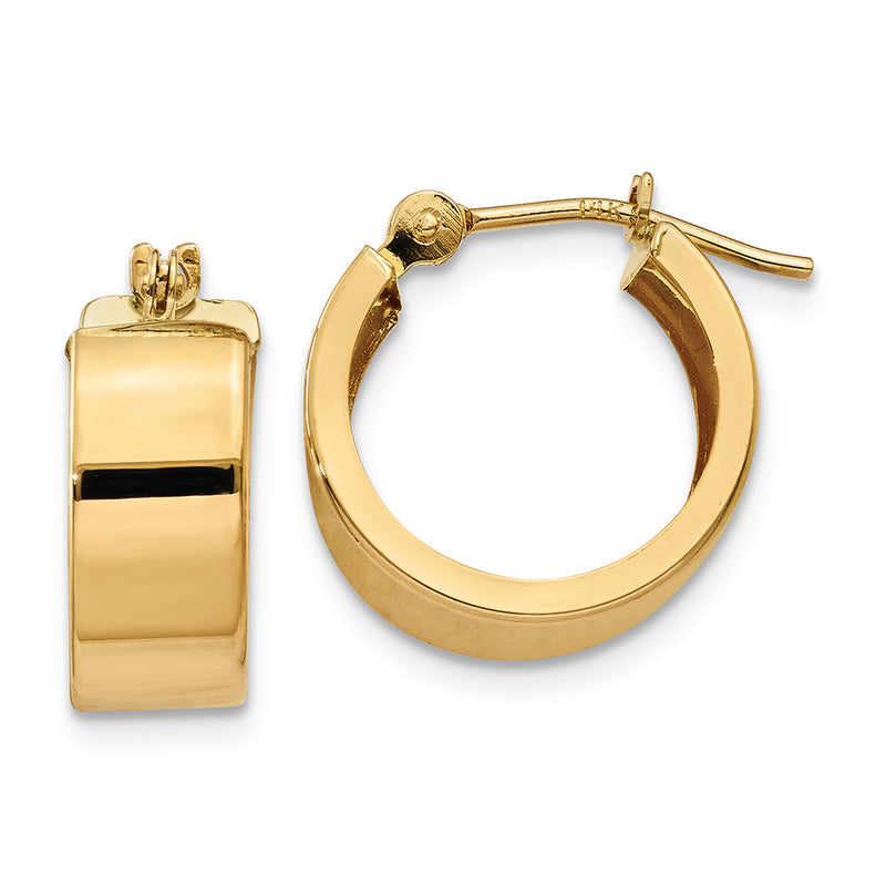 14k Polished Hoop Earrings