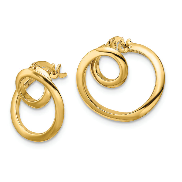 14k Polished Circle Earrings