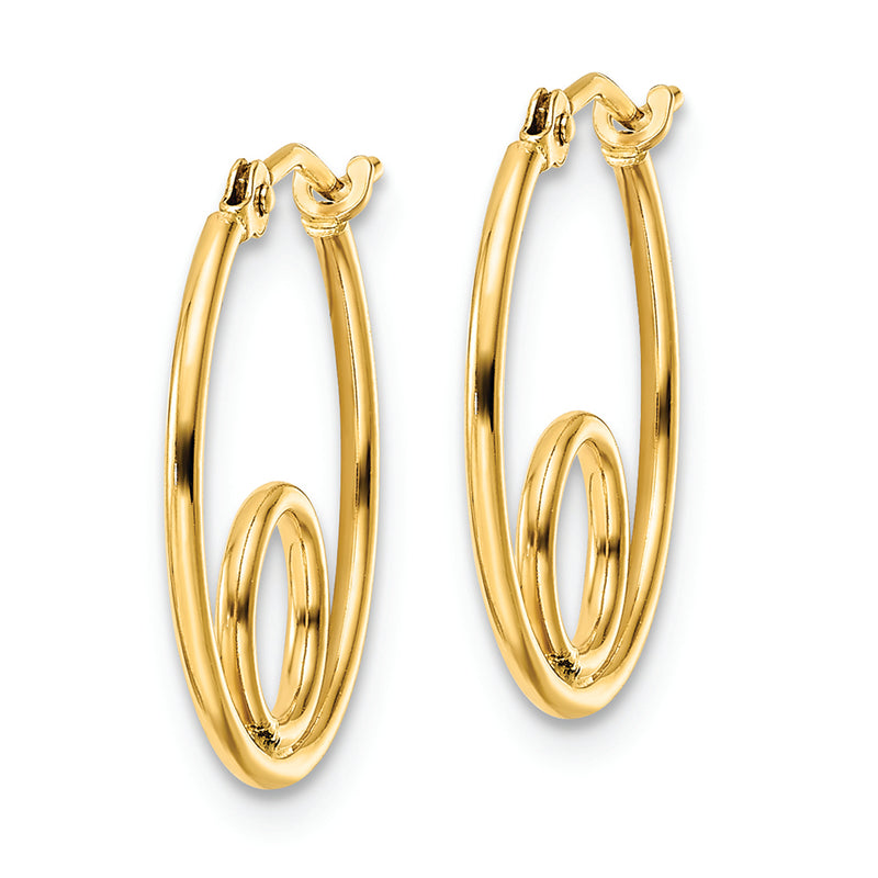 14k Polished Hoop Earrings