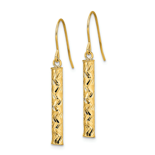 14k Polished Dangle Earrings