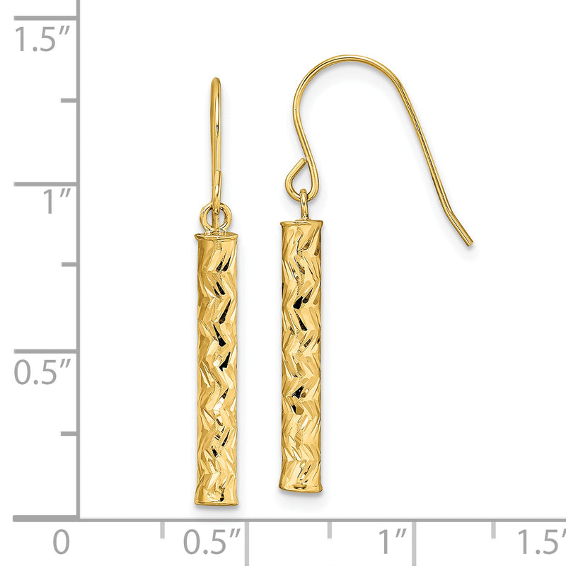 14k Polished Dangle Earrings