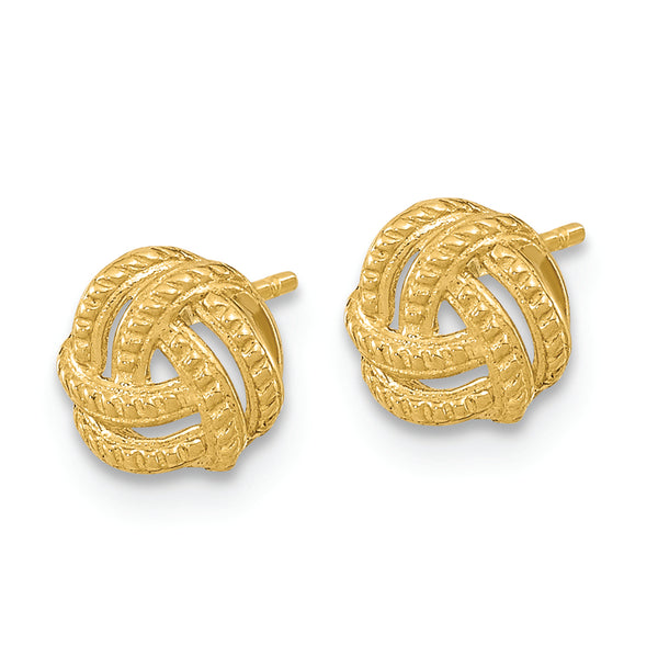 14K Polished Love Knot Post Earrings