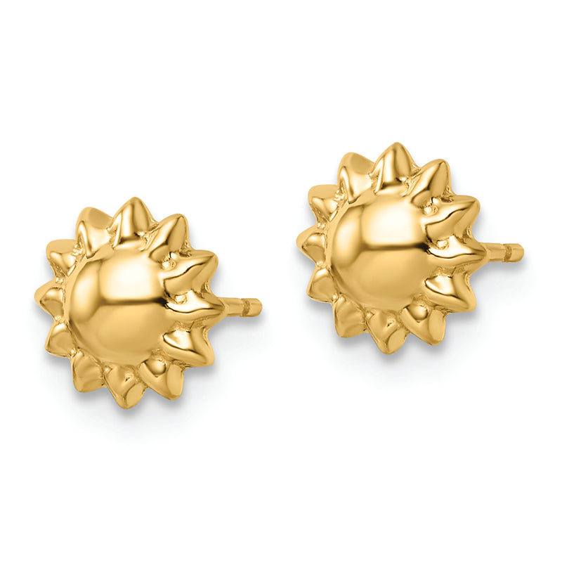 14k Polished Sun Post Earrings