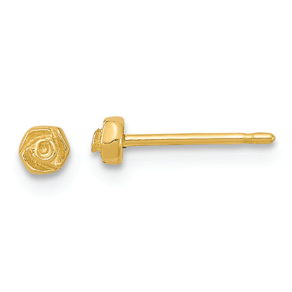 14K Polished Rose Post Earrings