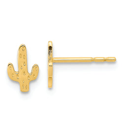 14K Polished Cactus Post Earrings