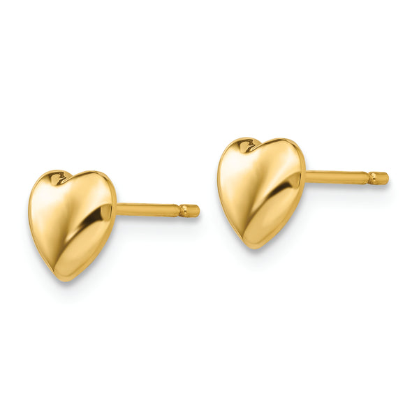 14K Polished Heart Post Stud Earrings