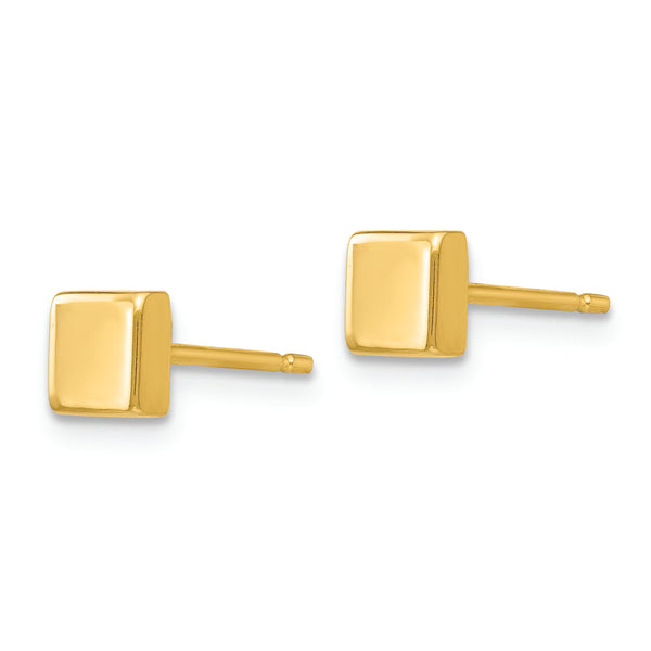 14k Polished Square Post Ear